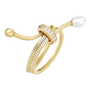 何方意面淡水珍珠戒指hefang美拉德马君妍同款食指戒尾戒送礼