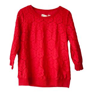 七分袖蕾丝花时尚小衫春秋短款实体店转行清货SC23003