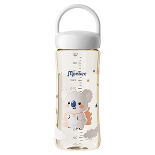 梦呵儿童妈妈PPSU奶瓶级外出便携手提式水杯宽口径大容量330ml