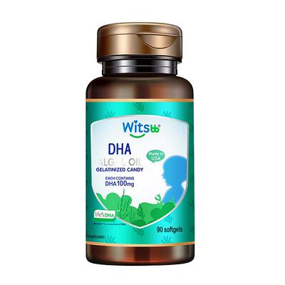 witsbb健敏思植物藻油DHA进口高含量高纯度dha100mg*4瓶
