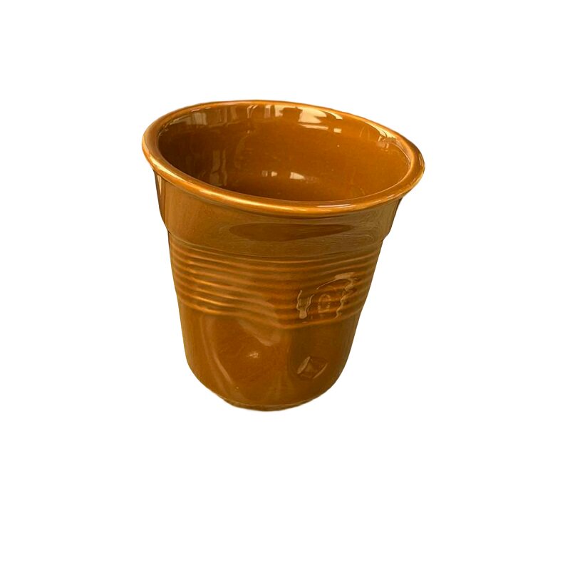 法式手捏褶皱陶瓷咖啡杯