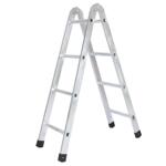 步步稳家用人字梯子冲压关节两用铁梯加厚折叠楼梯铝合金工程专用