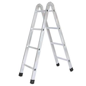 步步稳家用人字梯子冲压关节两用铁梯加厚折叠楼梯铝合金工程专用
