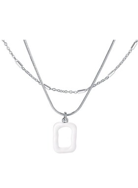 abyb艺术框双层叠戴甜酷情侣项链