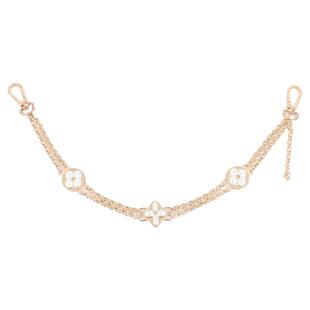 适用lv包包贝母链挂饰链子改造卡普心双链纯铜包装饰链子