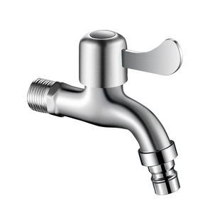 304拉丝不锈钢洗衣机水龙头单冷加长拖把池家用洗菜盆4分水嘴龙头