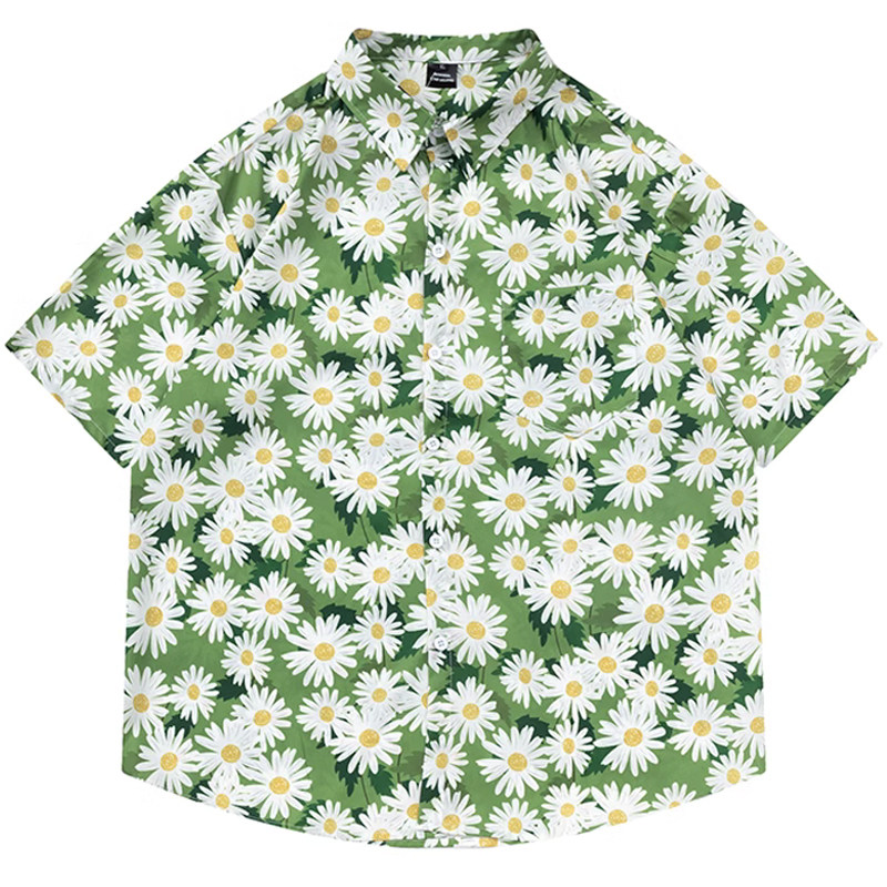 日系小众vintage短袖花衬衫