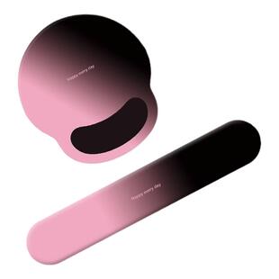 黑莓粉色渐变护腕垫3D硅胶高级感纯色鼠标垫家用办公工位软腕托垫