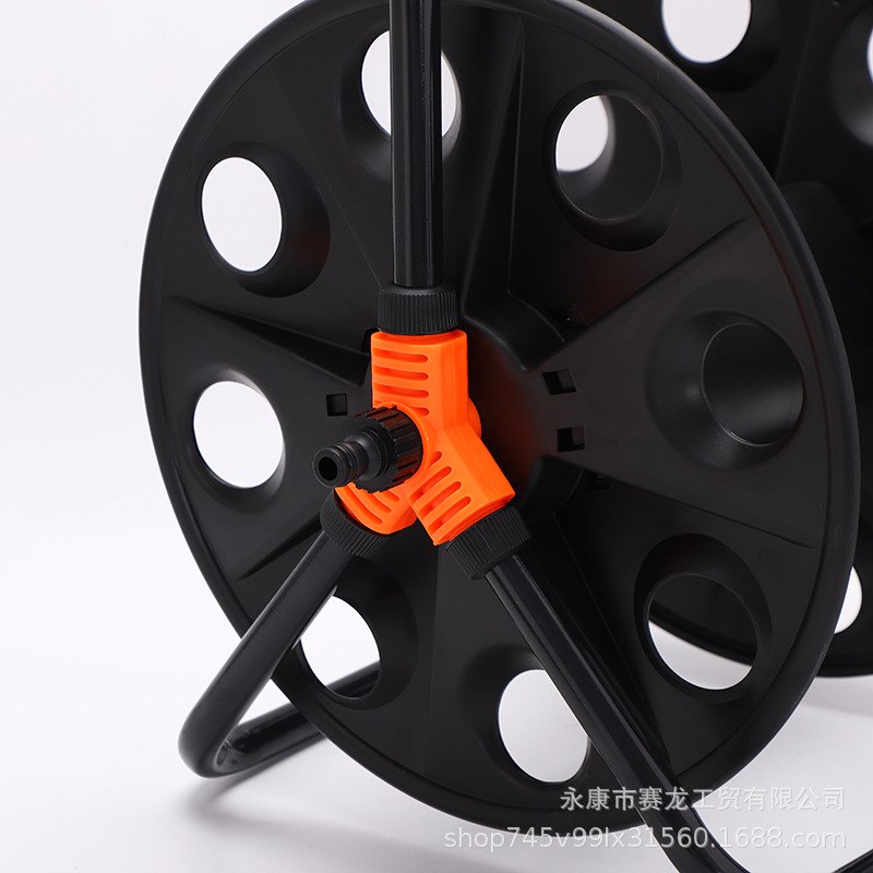 大号黑金刚水管收纳架家用40-60手提水管车花园软管卷管器收纳车