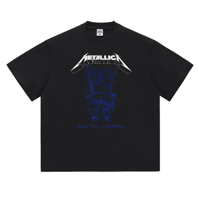 Metallica金属乐队专辑tee闪电椅