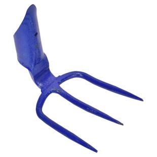 手工锻打三齿耙加厚加粗锰钢石渣翻地耙子铁路专用四齿钉耙扒石子