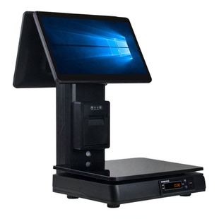 映拓称重收银机一体机触摸屏电子秤水果零食生鲜超市麻辣烫熟食卤菜电脑pc秤收款机收银系统双屏收银机一体秤