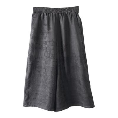 琸娅桑蚕丝真丝香云纱复古收腰龟裂纹双面穿垂坠简约高级女裤子