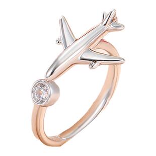 旭平【飞机戒指】时尚气质小众设计感个性戒液态金属质感易搭指环