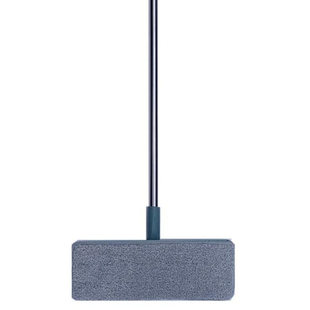 兰德多平板拖把家用超强特厚不锈钢一体杆超细纤维尘推手动拖板布