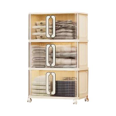 【全尺寸】推拉门收纳柜储物柜多层婴儿衣柜多层衣服杂物柜