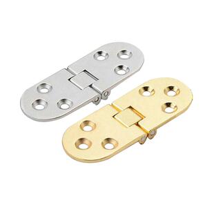 翻板合页180度折叠桌圆桌铰链餐桌柜门翻板合页暗藏隐形台面铰链