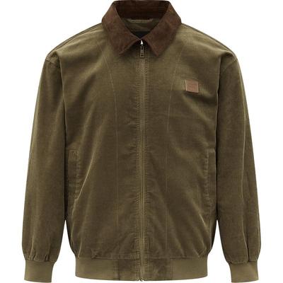 CAT卡特25秋冬新品男士经典工装哈灵顿拉链外套灯芯绒翻领夹克