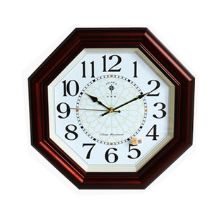 静音挂钟客厅办公现代创意钟表圆形时钟简约八角挂表时尚石英钟表