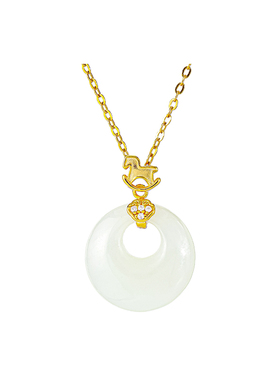 和田玉公主扣小马吊坠女款