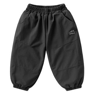 右欧儿童裤子加绒防水束脚长裤保暖冬季新款童装男童女童厚款卫裤