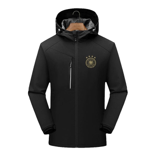 德国队欧洲杯日耳曼战车足球迷服冲锋衣男女连帽夹克衫外套