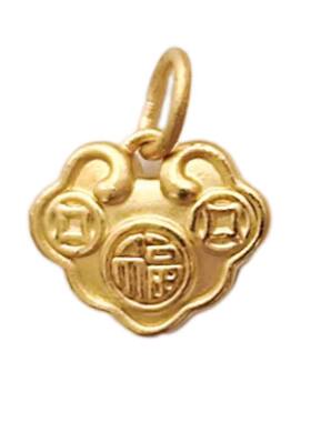 999足金铃铛吊坠3D硬金铃兰花爱心小葫芦转运珠黄金小祥云手串女