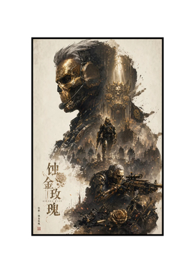 三角洲行动装饰画威龙红狼游戏挂画电竞房网咖卧室墙面晶瓷画壁画