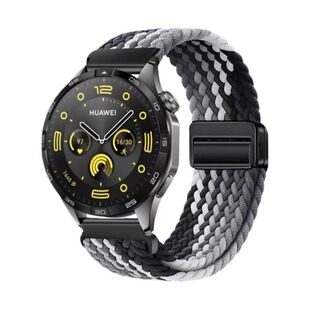 适用华为GT4手表带GT5尼龙GT2Pro磁吸GT6Watch5运动budsrunner非凡荣耀magic2GS45ultra编织腕带手环彩虹硅胶