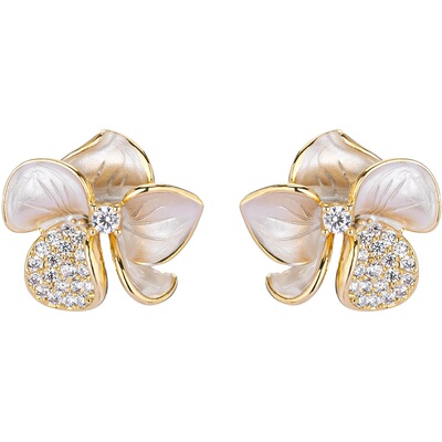 养耳洞独特耳环花朵独特女