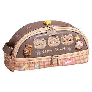 皮质防水耐脏！卡皮巴拉大容量2025新款笔袋小学生儿童女孩铅笔盒