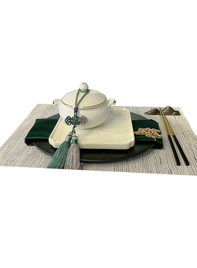 新中式风餐具展厅会所创意摆件