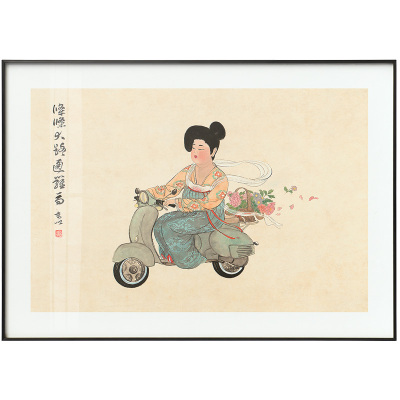 仟象映画新中式风水墨茶室国画