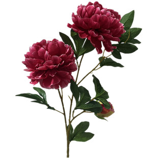 落地牡丹花假花仿真花客厅塑料黄色高枝荷花摆设佛堂睡莲佛前供花