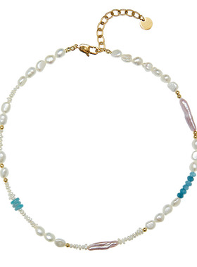 颈链珍珠度假风巴洛克