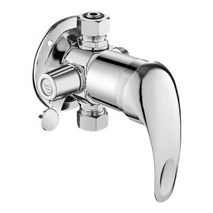 太阳能混水阀带上水阀门开关明装热水器配件大全铜冷热水龙头淋浴