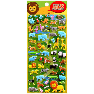 动物幼儿园儿童奖励小贴画 可爱立体卡通贴纸stickers小猫狗狗