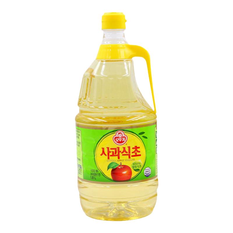 韩国进口不倒翁苹果醋1.8L*6瓶韩式醋料理醋制品水果醋食醋包邮