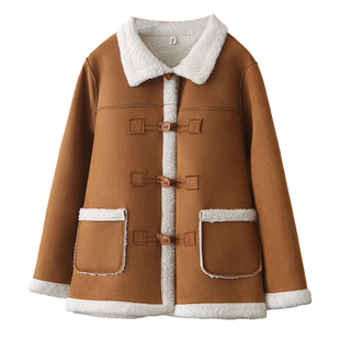 胖妹妹大码女装外套2025冬季新款200斤时尚复古加绒加厚保暖外衣