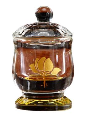 水晶玻璃佛前供杯供佛水杯财神杯