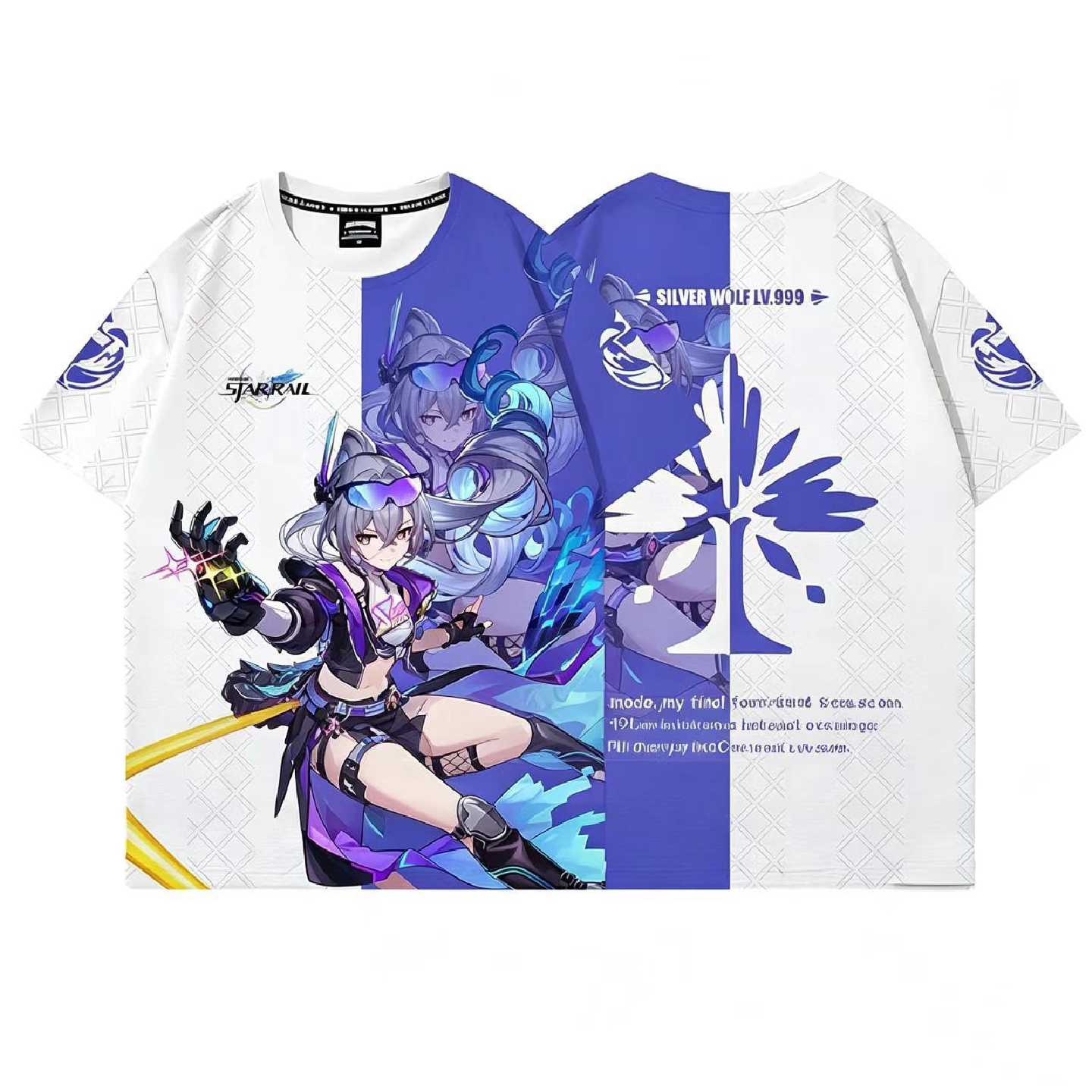 夏季星穹铁道银尊短袖联名衣服周边二次元短袖短裤青少年学生3D