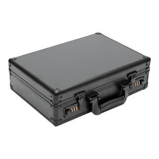 全黑铝合金多功能手提箱仪器设备密码箱五金工具手提式搭扣箱定制