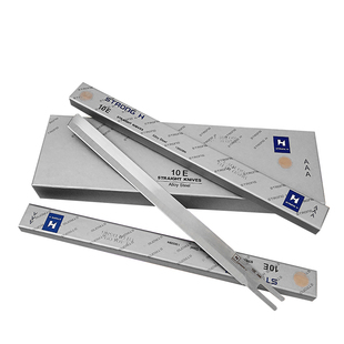 伊士文电剪刀片8/10/12E寸裁床切布机裁剪刀直刀波浪有齿刀片