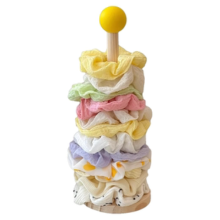 发圈收纳神器大肠发饰置物架实木展示架发夹抓夹鲨鱼夹饰品架桌面