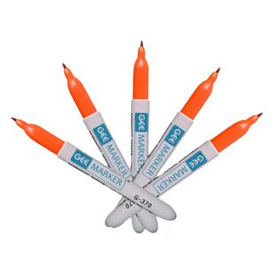 geemarker橙色油性记号笔 环保工业打点标记笔 防褪色桔色打点马克笔orange permanent marker