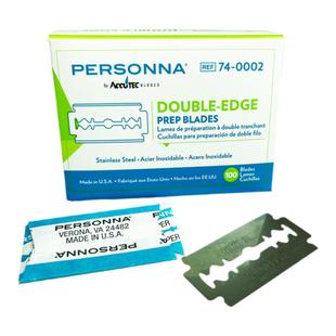 美国Personna不锈钢涂层双面剃须切片机刀片74-0002 已脱脂清洁
