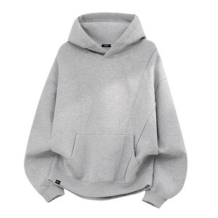 it :5cm/FIVECM美式痞帅灰色连帽口袋卫衣男士2026秋冬季宽松上衣