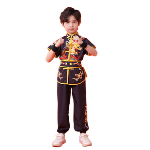 儿童武术服六一表演服春秋季长袖学生少儿功夫练功服演出训练服装