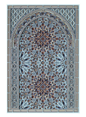 梯木叠雕立体装饰画《蔚蓝星辰》