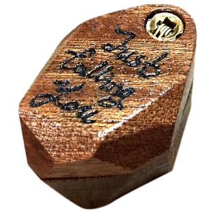 约翰与我 原创创意求婚礼木头手工戒指盒设计首饰ins小盒免费刻字